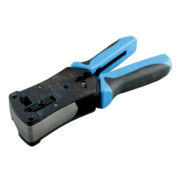 Инструмент обжимной Hyperline HT-N468B для RJ-45/RJ-12/RJ-11 (упак:1шт) черный/голубой