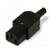 Вилка Hyperline CON-IEC320C13 (упак.:1шт) 1м черный