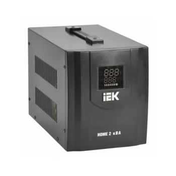 Стабилизатор напряжения IEK Home 2кВА однофазный черный (IVS20-1-02000)