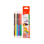 Карандаши цв. Deli EC00500 ColoRun двухцвет. липа 12цв. коробка/европод. (6шт)