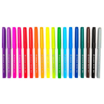 Фломастеры Deli EC10013 ColoRun Вентилируемый 18цв. пакет с европодвесом