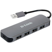 D-Link DUB-H4/E1A Компактный концентратор с 4 портами USB 2.0