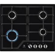 Встраиваемые газовые панели ELECTROLUX Встраиваемые газовые панели ELECTROLUX/ Газ, 60 см, газовая, эмаль, независимая, электроподжиг, газ-контроль, черная