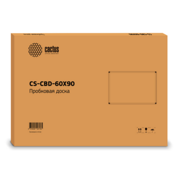Доска пробковая Cactus CS-CBD-60X90 пробковая коричневый 60x90см алюминиевая рама пробка/алюминий