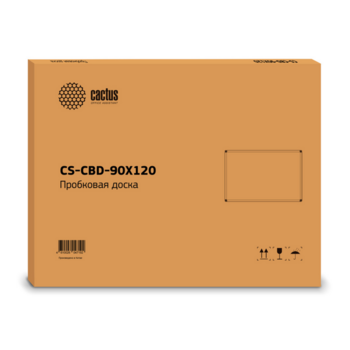 Доска пробковая Cactus CS-CBD-90X120 пробковая коричневый 90x120см алюминиевая рама пробка/алюминий