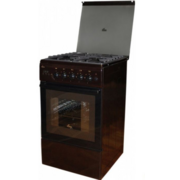 Плита Газовая Flama BG 2422 B коричневый (стеклянная крышка) реш.чугун