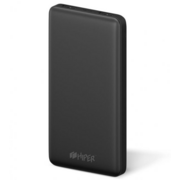 HIPER ST10000 BLACK Мобильный аккумулятор Li-Pol 10000mAh 2.1A+2.1A 2xUSB черный