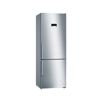 Холодильник BOSCH Serie 8, Full NoFrost, Габариты 203x70x67, Общий пол. объем: 435 (х:330, м:105), Нерж. сталь с легкой очисткой, Цифровой LED дисплей (черный), Внешние металлические ручки, Multi Airflow, AirFresh Filter, Нулевые зоны VitaFresh, Зона свеж