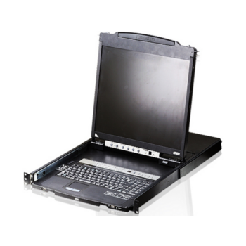 Консоль управления, LCD 19"(1280x1024), лат./рус. клав., 16-портовый KVM-переключатель, +1 remote user(SPHD18(Male)),2хUSB(Тип а Female), KVM-порты: SPHD15(Female), каскадирование. Консоль управления, LCD 19"(1280x1024), лат./рус. клав., 16-портовый KVM