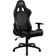 Кресло игровое Aerocool AС110 AIR черный/синий сиденье черный/синий крестов.