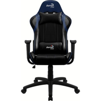 Кресло игровое Aerocool AС100 AIR черный/синий сиденье черный/синий ПВХ/полиуретан крестов.