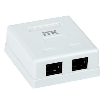 Розетка ITK CS2-1C5EU-22 настен.RJ45 2 кат.5E UTP бел. (упак.:1шт)