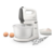 Миксер Philips Миксер Philips/ 450 Вт, 5 скоростей + турбо режим, вращающаяся чаша, 3 л, венчики для взбивания, крюки для теста, белый/серый
