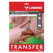 LOMOND 2010450 Термотрансфер Tattoo A4/5л./прозрачный самоклей. для струйной печати