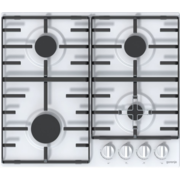 Встраиваемая варочная панель GORENJE Встраиваемая варочная панель GORENJE/ Газ, 60 × 13 × 52 см, Газ-контроль, эрованные решетки, белый глянец