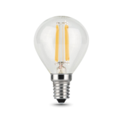 Лампа филам. Gauss Filament 11Вт цок.:E14 шар 220B 4100K св.свеч.бел.нейт. (упак.:10шт) (105801211)