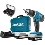Makita DF457DWEX8 Дрель ак,{ Дрель ак,18В,2х1.5 Ач Li-ion,БЗП-13мм,0-400-1400обм,4224Нм,1.7кг,чем,G-серия +D-30667 }