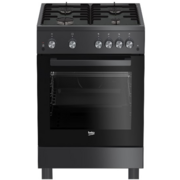 Плита Газовая Beko FSG62120DACS антрацит (стеклянная крышка) реш.эмаль