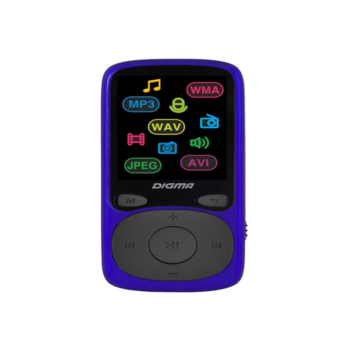 Плеер Hi-Fi Flash Digma B4 8Gb синий/1.8"/FM/microSDHC