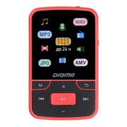 Плеер Hi-Fi Flash Digma T4 8Gb черный/красный/1.5"/FM/microSDHC/clip