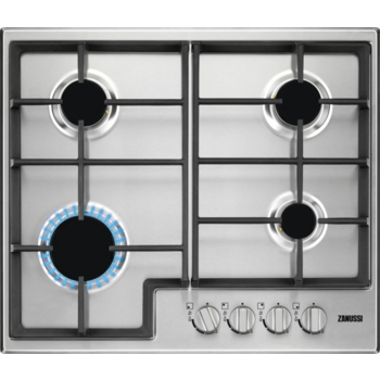 Встраиваемые газовые панели ZANUSSI Газовая варочная поверхность, 2 чугунных держателя, газконтроль варочной поверхности, интегрированный автоподжиг варочной поверхности, конфорки: газовая, средней мощности, газовая, средней мощности, газовая, высокой мощ
