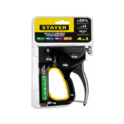 Степлер ручной Stayer BlackPro 140 скобы тип 140(6-14мм)/36(10-14мм)/300(10-14мм)/500(14мм)