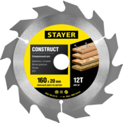 Диск пильный по дер. Stayer 3683-160-20-12 d=160мм d(посад.)=20мм (циркулярные пилы)