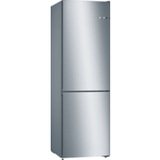 Холодильник BOSCH Serie 4, VitaFresh, Full NoFrost, Габариты 186x60x66, Общий пол. объем: 324 (х:237, м:87), Под нержавеющую сталь, Утопленные ручки во всю высоту, Multi Airflow, Зона свежести VitaFresh, LED освещение сверху, Полки EasyAccess, Класс энерг