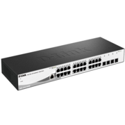 Коммутатор D-Link DGS-1210-28/ME/A2A, L2 Managed Switch with 24 10/100/1000Base-T ports and 4 1000Base-X SFP ports.16K Mac address, 802.3x Flow Control, 4K of 802.1Q VLAN, 802.1p Priority Queues, Traffic Segmen