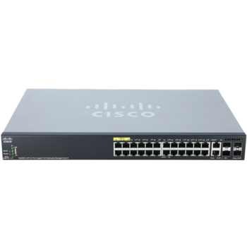 SG350X-24P-K9-EU Коммутатор 24-портовый Cisco SG350X-24P 24-port Gigabit POE Stackable Switch