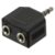 Адаптер аудио Ningbo Headphone Splitter 2xJack 3.5 (f)/Jack 3.5 (m) черный (JAAA095-B)