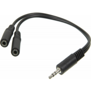Адаптер аудио Ningbo 2xJack 3.5 (f)/Jack 3.5 (m) 0.2м. (JAAC170)