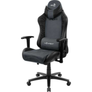 Кресло игровое Aerocool KNIGHT FUZE DUSK Steel Blue черный/синий сиденье черный/синий эко.кожа/ткань крестов.