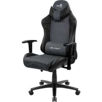 Кресло игровое Aerocool KNIGHT FUZE DUSK Steel Blue черный/синий сиденье черный/синий эко.кожа/ткань крестов.