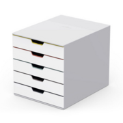Бокс для документов Durable 7625-27 Varicolor MIX 5 выдвижных ящиков 292x280x356мм ассорти/серый