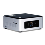 Неттоп IRU NUC 111 Cel N3060 (1.6)/4Gb/SSD60Gb/HDG/CR/Windows 10 Professional 64/GbitEth/WiFi/BT/65W/черный/серебристый