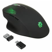 Мышь Оклик 636LWC черный оптическая 1600dpi беспров. USB/USB-C для ноутбука 6but (1158065)