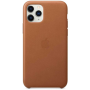 Apple iPhone 11 Pro Max Leather Case - Saddle Brown, Кожанный чехол для Iphone 11 Pro Max золотисто-коричневого цвета