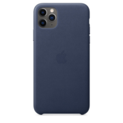 Apple iPhone 11 Pro Max Leather Case - Midnight Blue, Кожанный чехол для Iphone 11 Pro Max темно-синего цвета