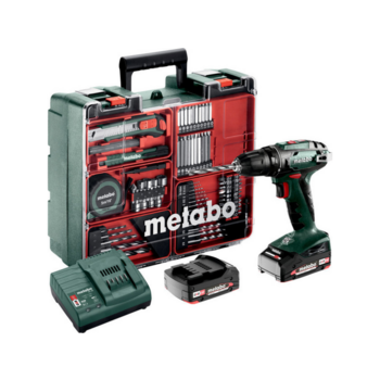 Metabo BS18 Безударная дрель-шуруповерт [602207880] { 18 В, 2х2.0Ач LiIon с набором оснастки }