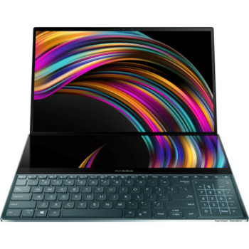 Ноутбук Asus ZenBook Pro Duo UX581GV-H2001T Core i9 9980HK/32Gb/SSD1Tb/nVidia GeForce RTX 2060 6Gb/15.6"/OLED/Touch/UHD (3840x2160)/Windows 10/dk.blue/WiFi/BT/Cam