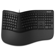 Microsoft Клавиатура ERGONOMIC черный USB Multimedia Ergo (подставка для запястий) (LXM-00011)