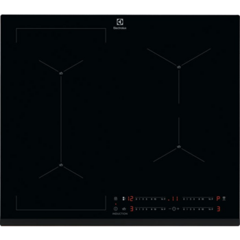 Встраиваемые индукционные панели ELECTROLUX Встраиваемые индукционные панели ELECTROLUX/ индукционная варочная поверхность, цвет: Черный, индивидуальный слайдер для каждой зоны нагрева, 3-хступенчатая индикация остаточного тепла,акустический сигнал (вкл/в