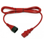 Hyperline PWC-IEC13-IEC14-1.8-RD Кабель питания монитор-компьютер IEC 320 C13 - IEC 320 C14 (3x0.75), 10A, прямая вилка, 1.8м, цвет красный (ПВС-АП-3*0,75-250-C13C14-10-1,8 ГОСТ 30851.1-2002 (МЭК 60320-1:1994))