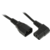 Hyperline PWC-IEC13A-IEC14-3.0-BK Кабель питания монитор-компьютер IEC 320 C13 (угловая) - IEC 320 C14 (3x1.0), 10A, прямая вилка, 3м, цвет черный (ПВС-АП-3*1,0-250-C13SC14-10-3,0 ГОСТ 30851.1-2002 (МЭК 60320-1:1994))