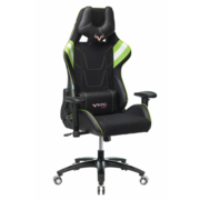 Кресло игровое Zombie VIKING 4 AERO черный/салатовый искусст.кожа/ткань с подголов. крестовина пластик