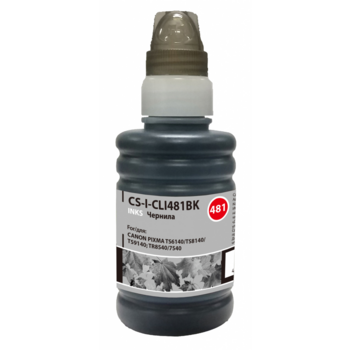 Чернила Cactus CS-I-CLI481BK черный 100мл для Canon Pixma TR7540/TR8540/TS6140/TS8140/TS9140