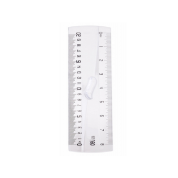 Линейка Deli EG01612 пластик дл.20см прозрачный с держателем европодвес