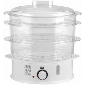 Пароварка GFGril GFS-5MPP 3ярус. 800Вт белый/белый