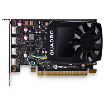 Видеокарта PNY Nvidia Quadro P1000 DVI 4GB GDDR5, 128-bit, PCIEx16 3.0, mini DP 1.4 x4, Active cooling, TDP 47W, LP, Bulk